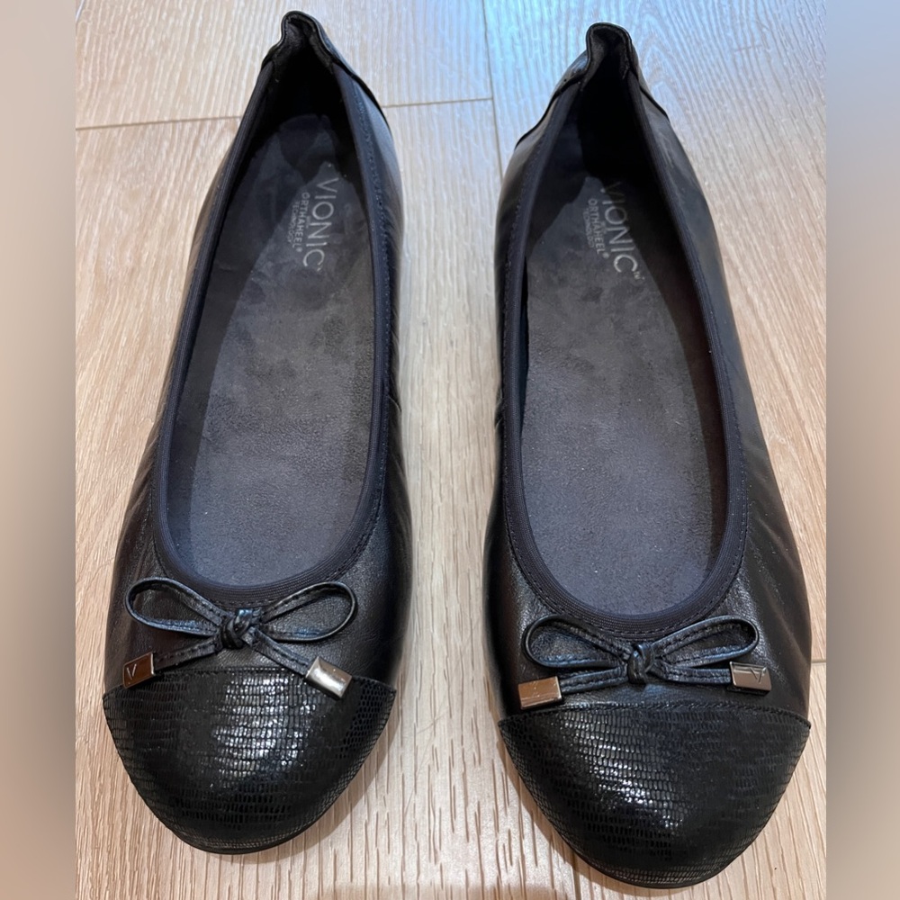 Vionic Spark Minna Ballet Flat Size 10 Wide Black - Picture 2 of 7